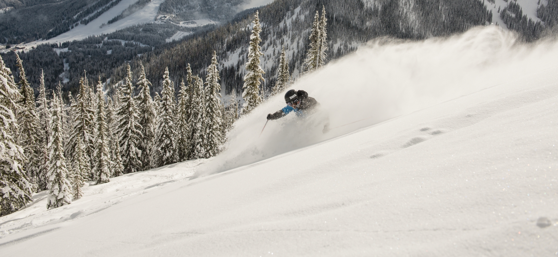 Downhill skiing at Red Mountain Resort
