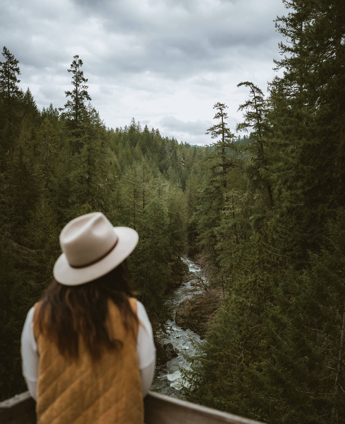 Walking along the Kinsol Trestle