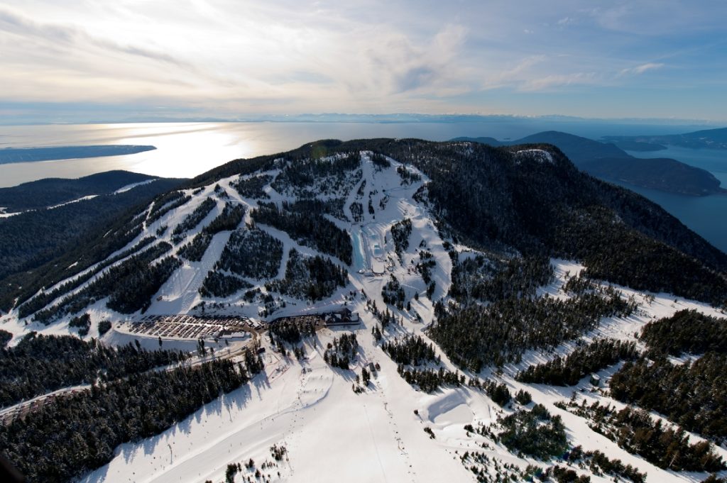 Aerial view of a mountain