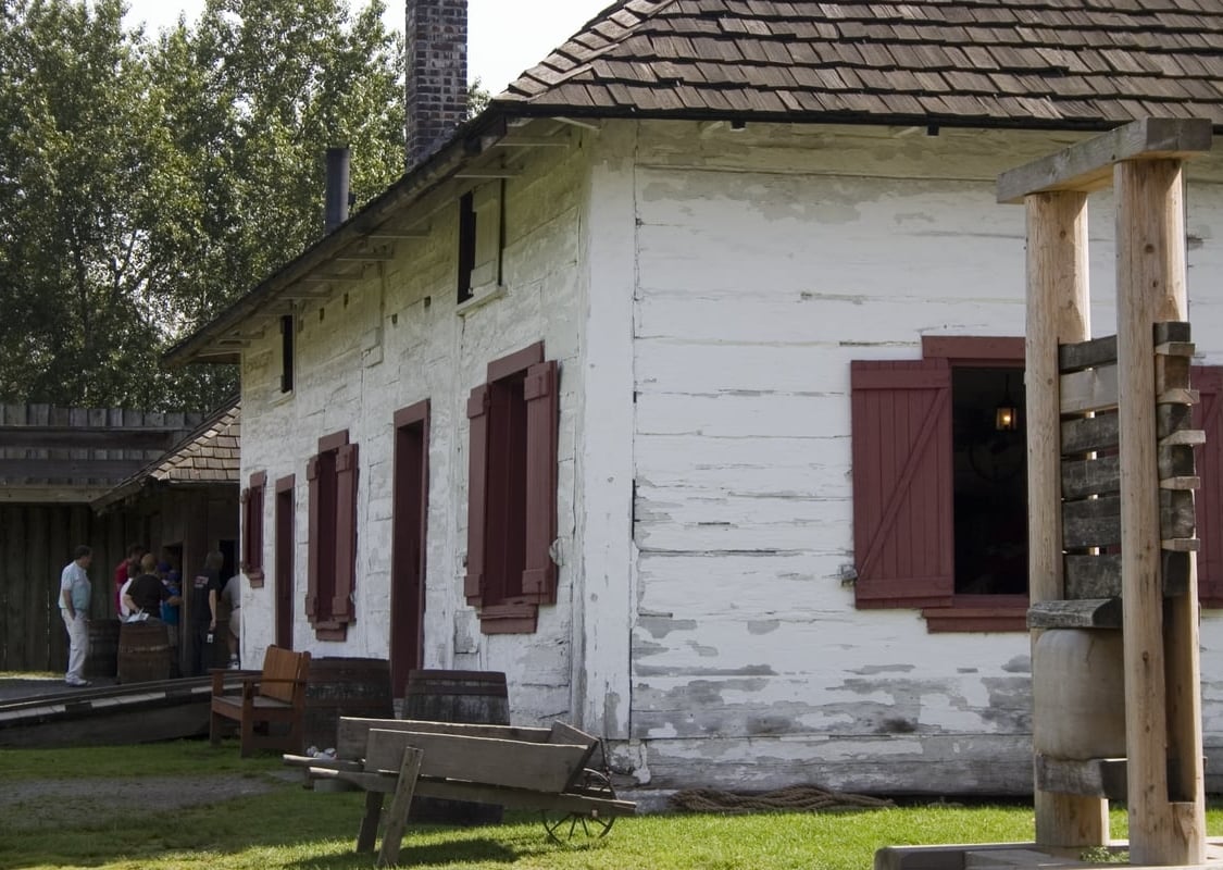 Historisches Gebäude in der Fort Langley National Historic Site