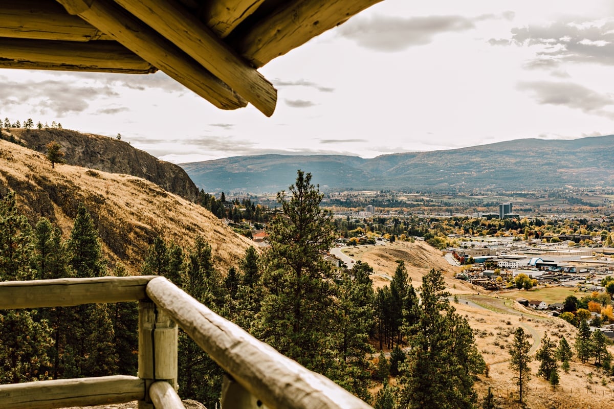 Knox Mountain Lookout - a platform that overlooks Kelowna below