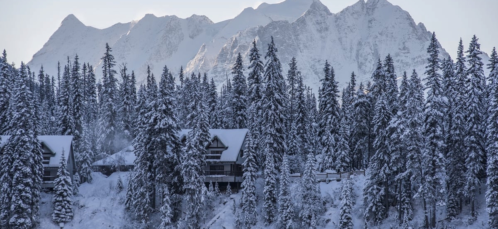A snowshoer crosses Emerald Lake towards Emerald Lake Lodge in Yoho National Park | Keri Medig