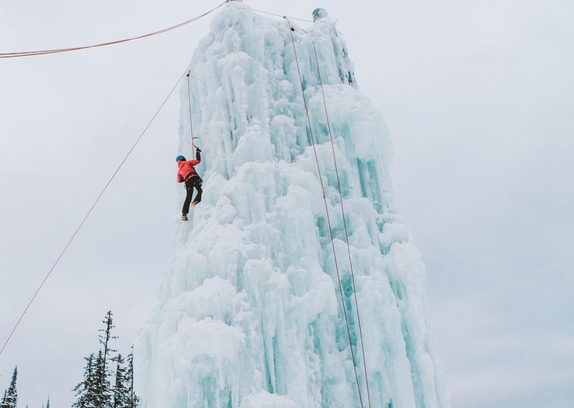 Escalada en hielo en Big White Ski Resort en Okanagan