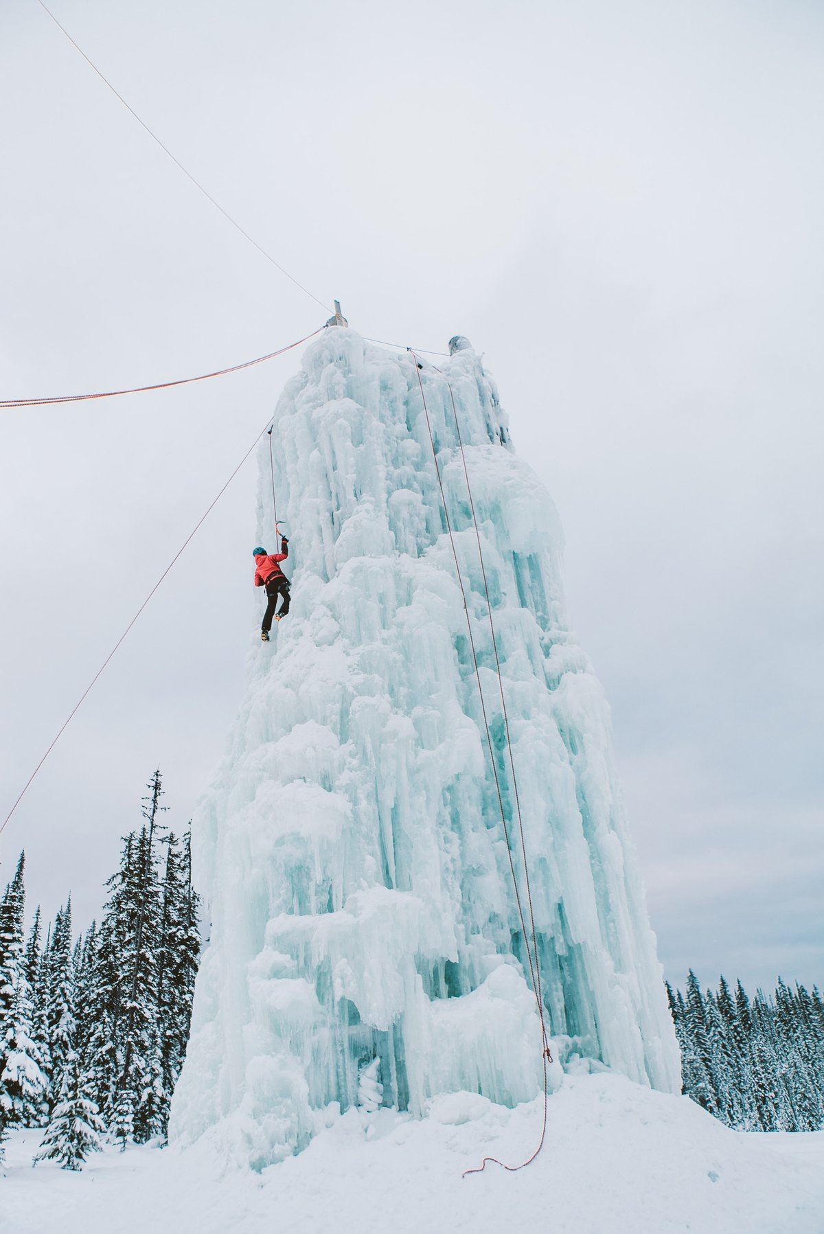 Ice climbing at Big White Ski Resort in the Okanagan