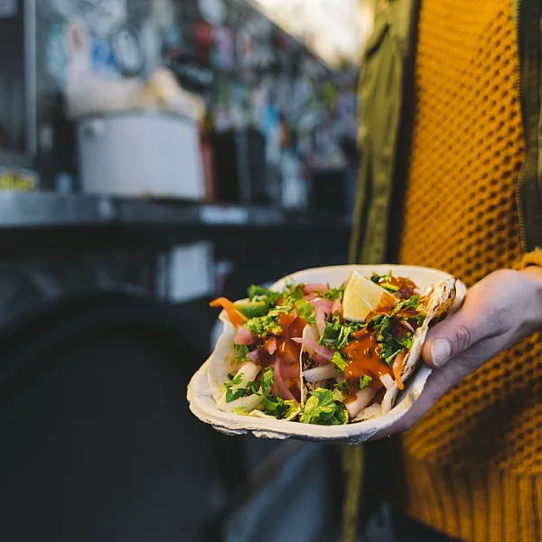 Original Tacofino Food truck serving tacos in Tofino
