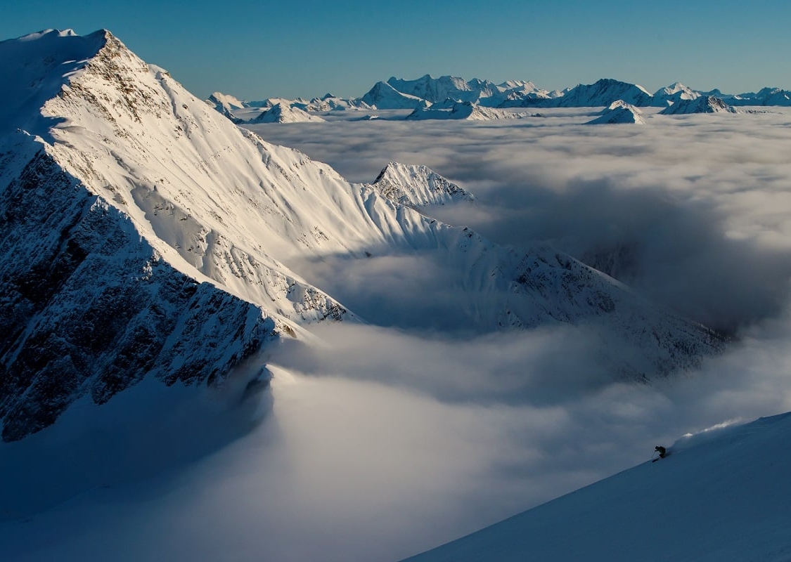 Heli-skiing in the Selkirk Mountains