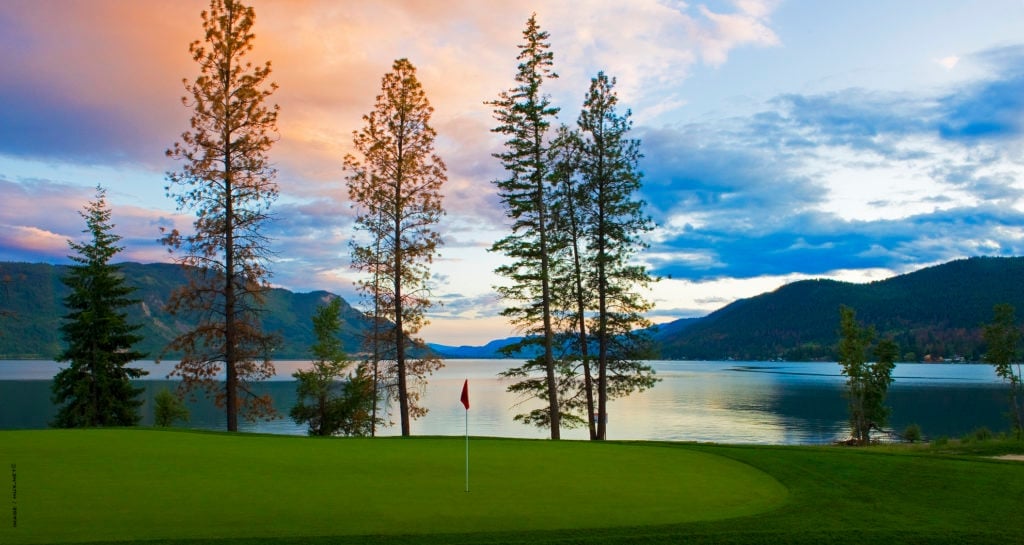 A sunset view at Talking Rock Golf Course in the Shushwap.