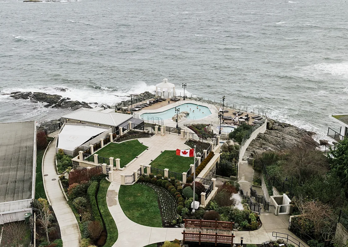 Aerial view of Oak Bay Beach Hotel