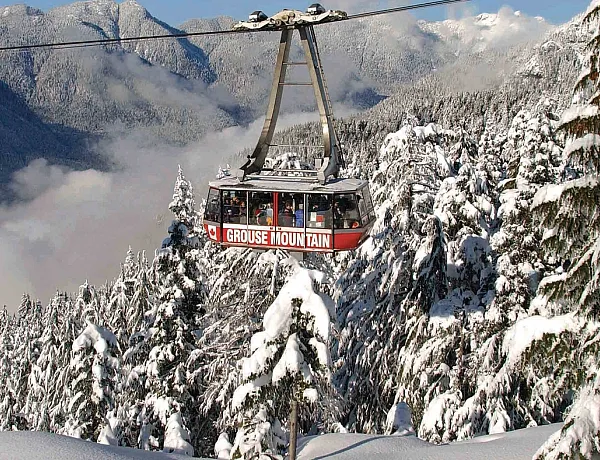 Grouse Mountain gondola in winter
