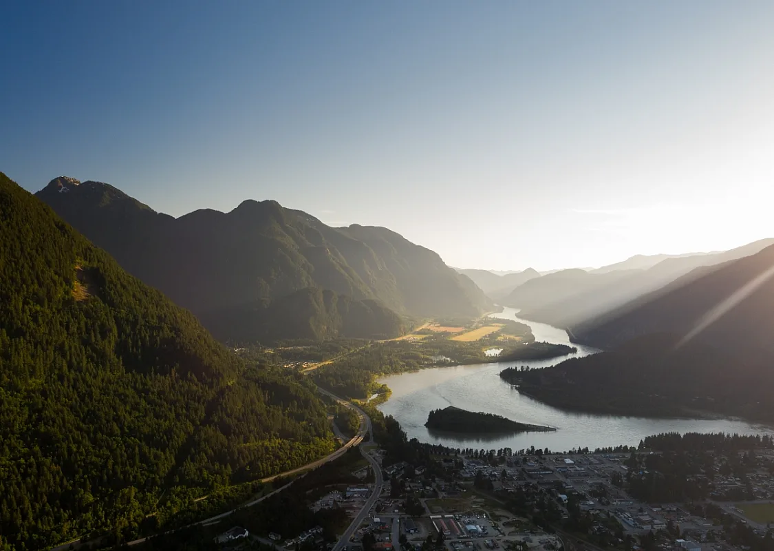 An aerial view of Hope