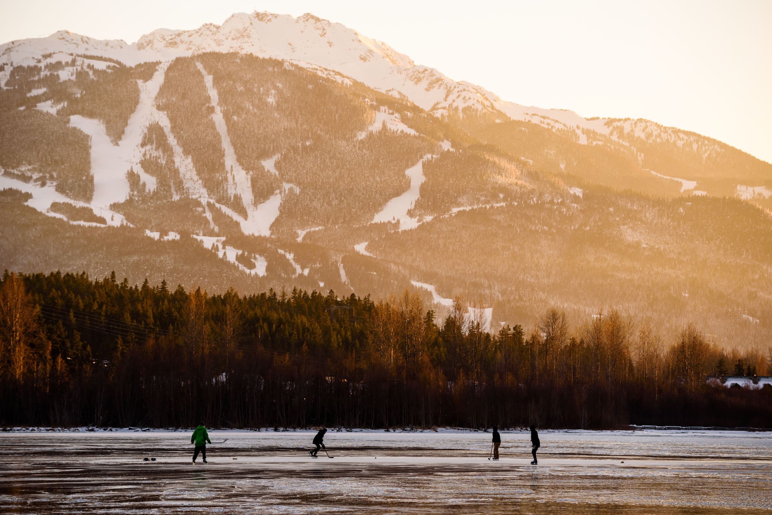 People skating in whistler