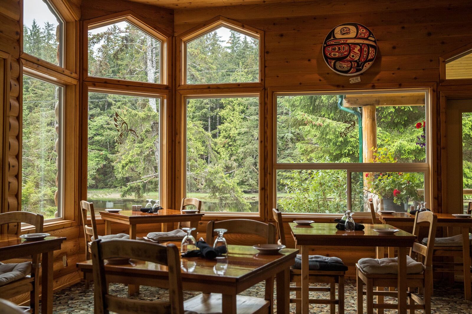 Haida House at Tlaal, Haida Gwaii.