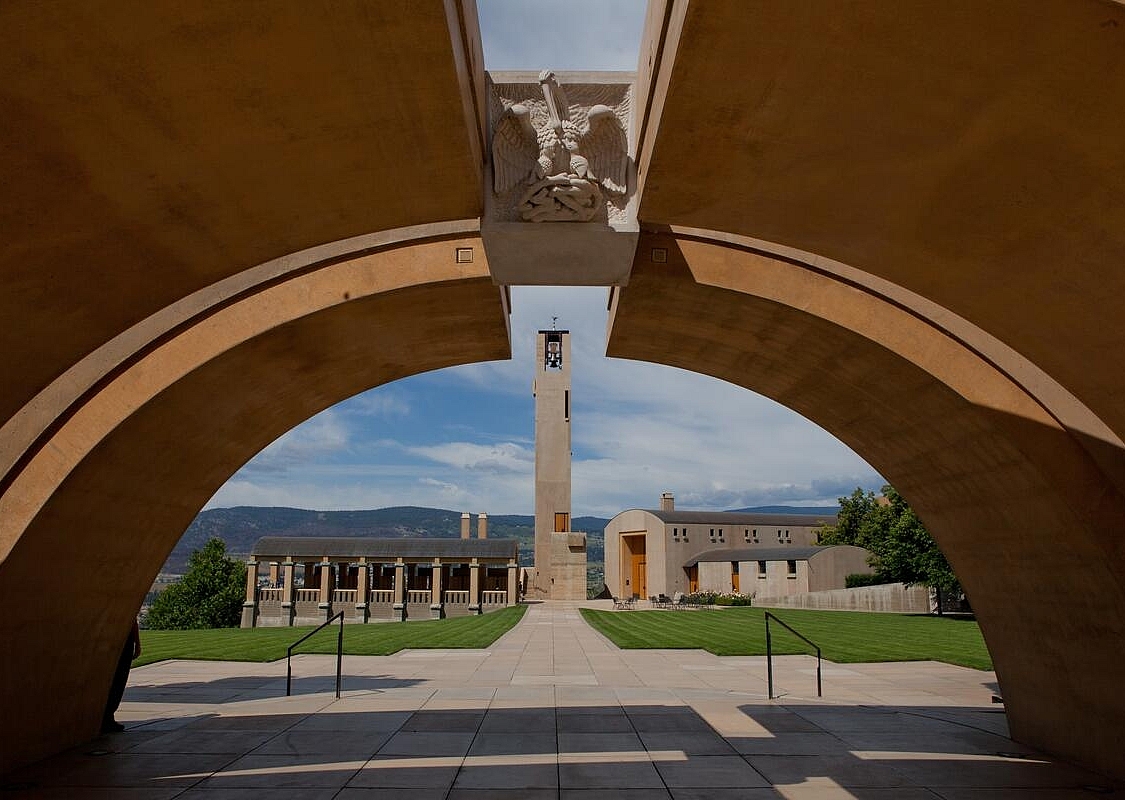 The iconic bell-tower at Mission Hill Family Estate Winery