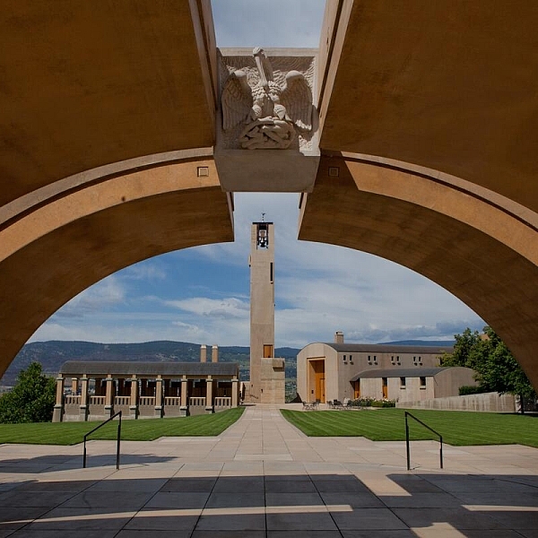 The iconic bell-tower at Mission Hill Family Estate Winery