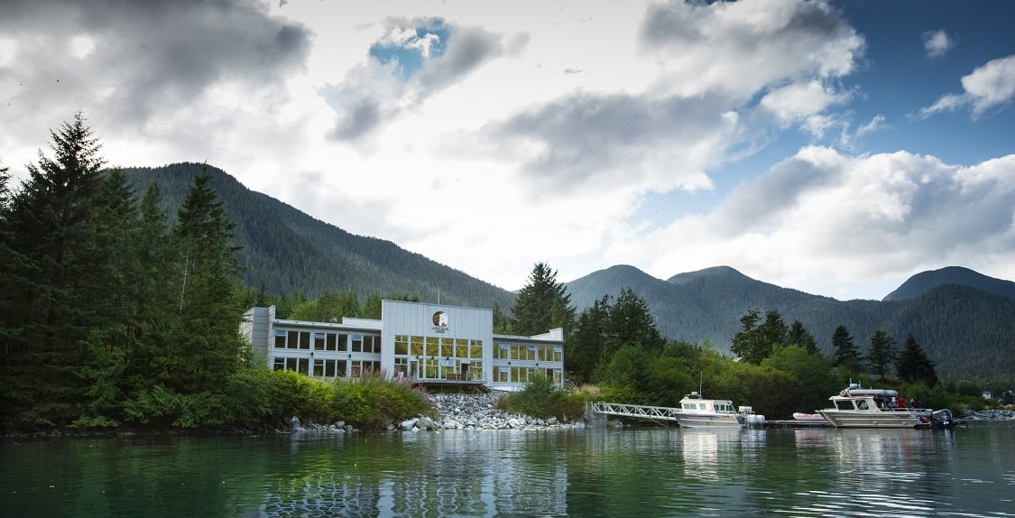 Spirit Bear Lodge, set on the ancestral lands and traditional territory of the Kitasoo/Xai’xais First Nation.