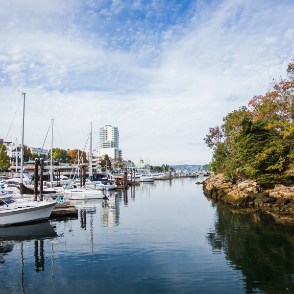 Ufer-Marina in der Innenstadt von Nanaimo