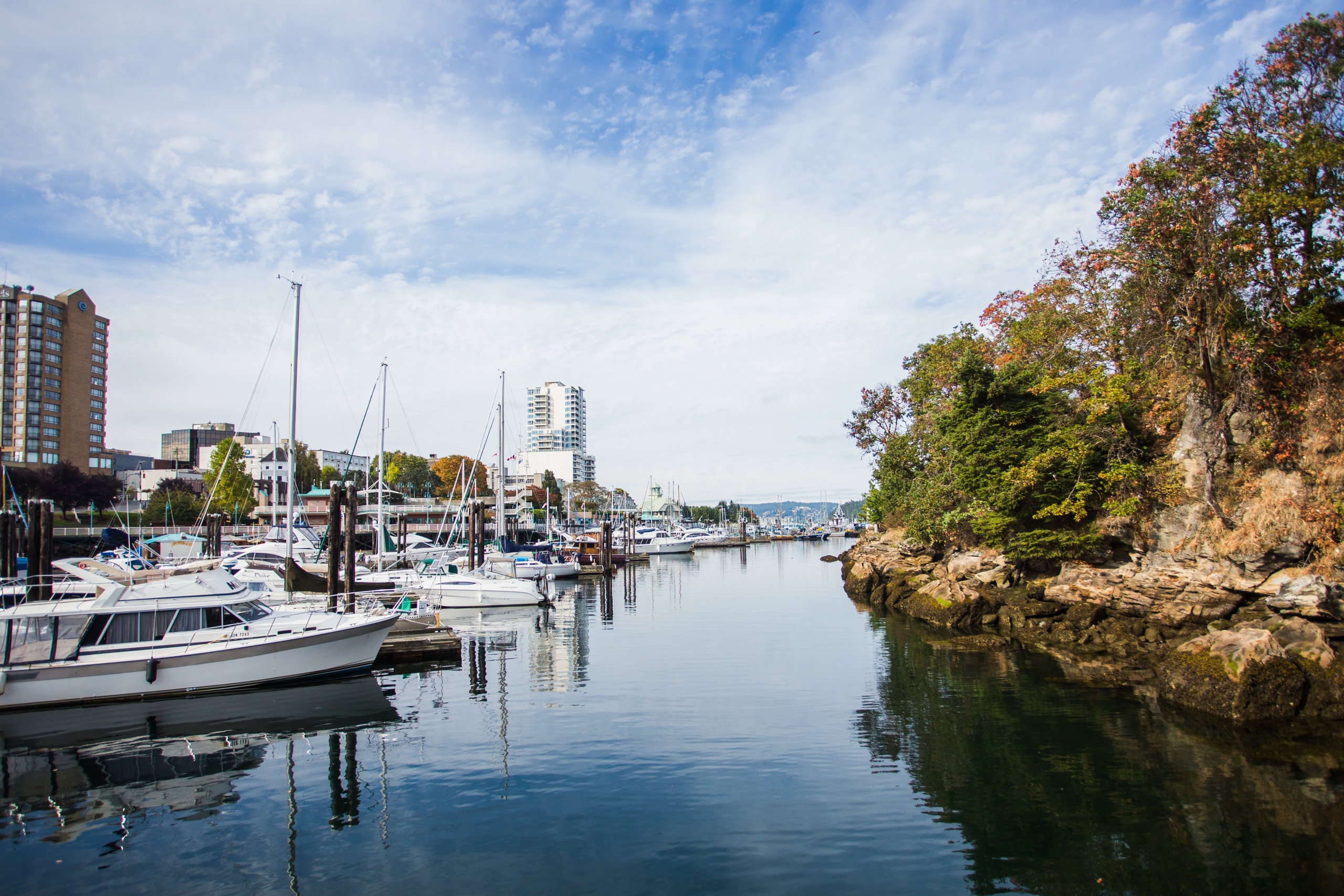 Waterfront marina in downtown Nanaimo