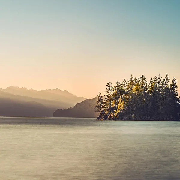 Scenic views of Harrison Lake