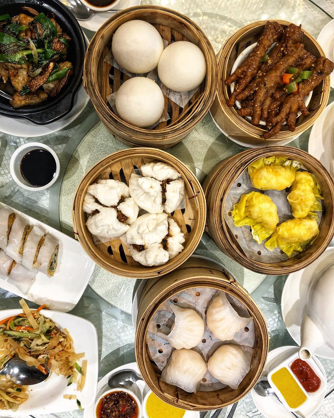 A selection of dumplings on a table as part of the Richmond Dumpling Trail