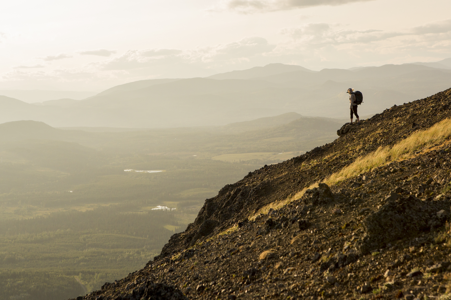 A man hiking