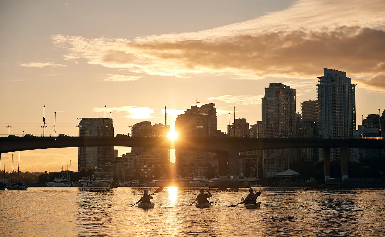 Vancouver bei Sonnenuntergang