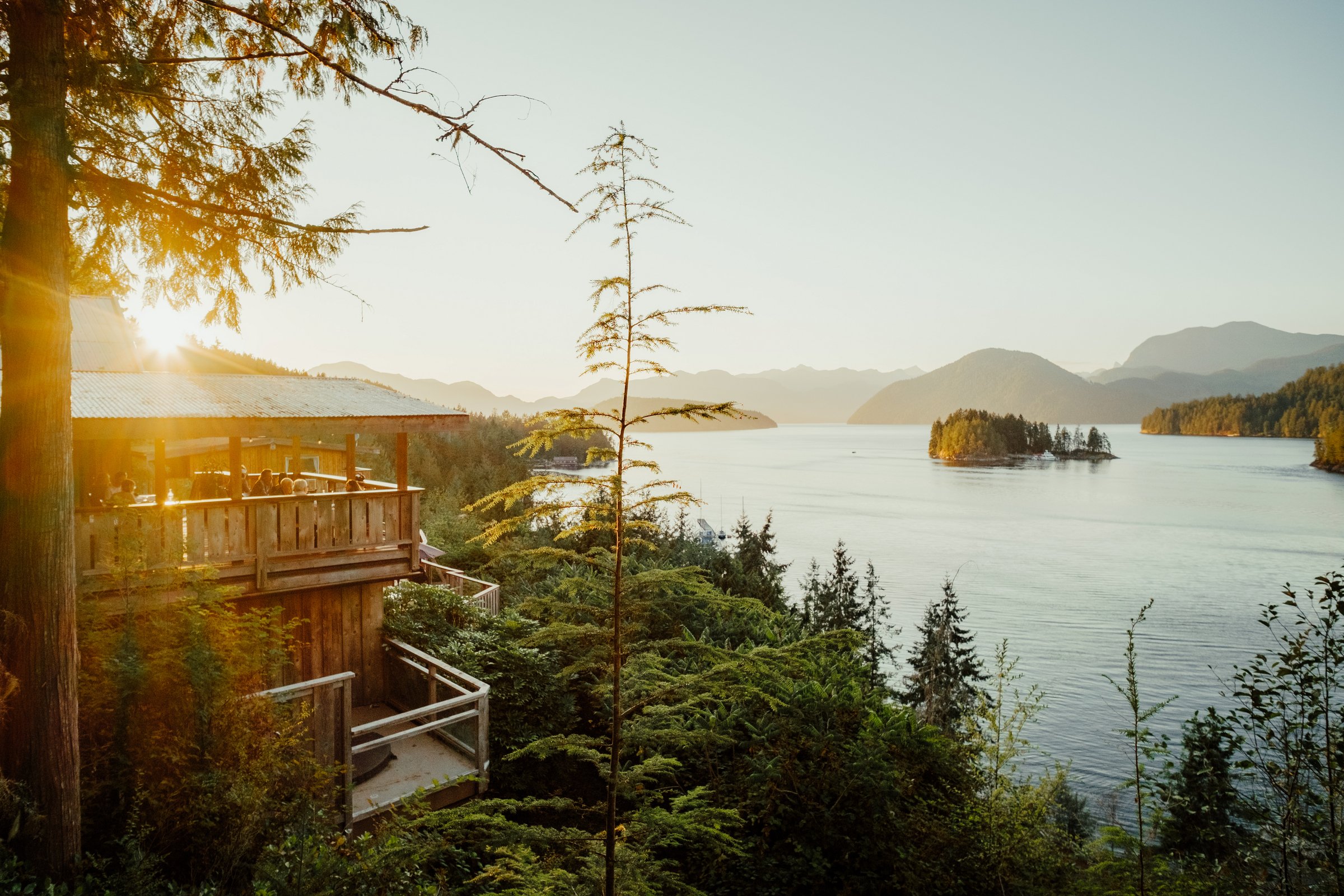 View of Sechelt Inlet from West Coast Wilderness Lodge in Egmont.