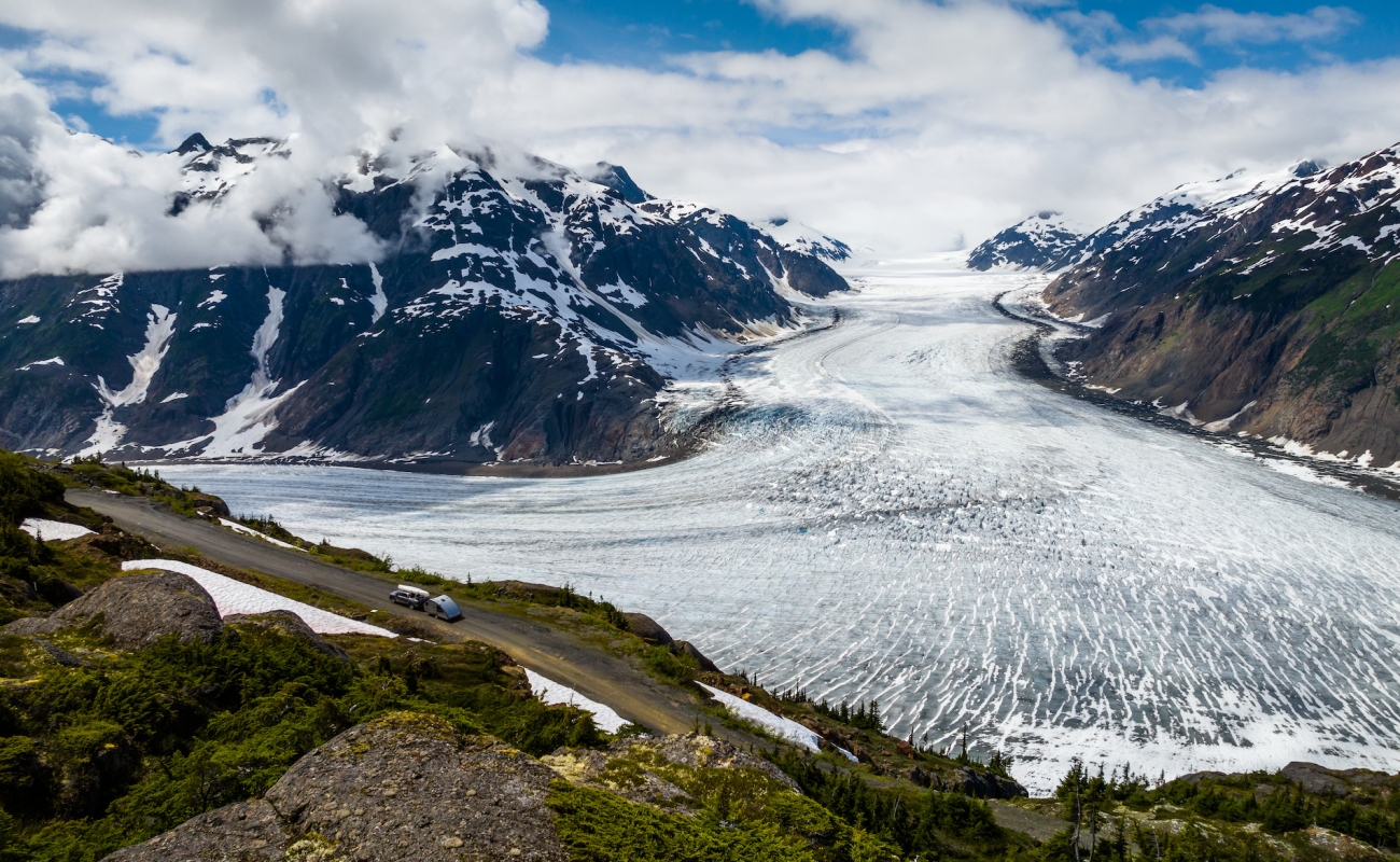 River flowing between mountains