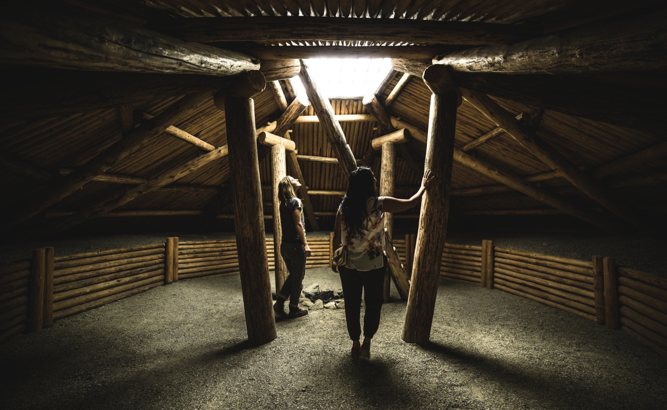First Nations pit house at the Nk'Mip Desert Cultural Centre.