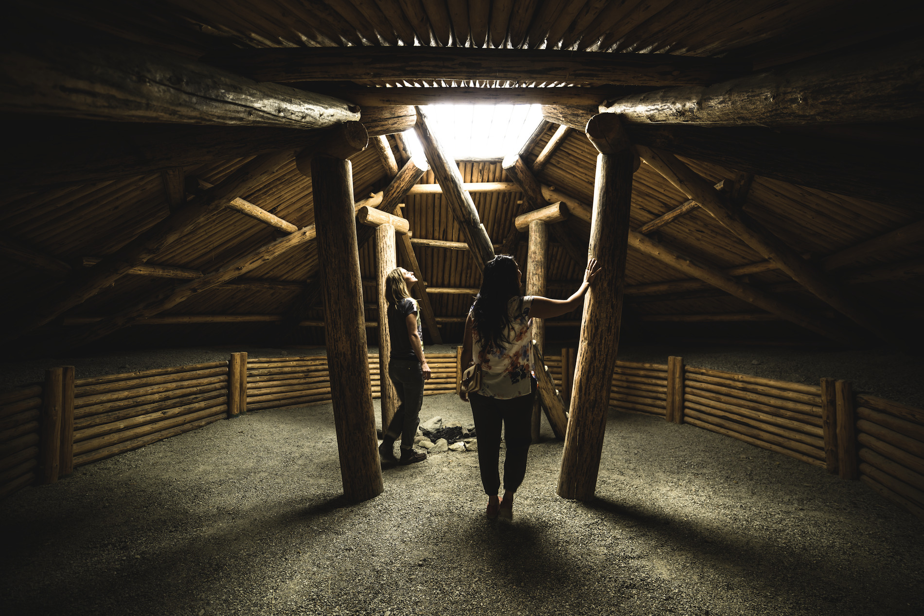 First Nations pit house at the Nk'Mip Desert Cultural Centre.
