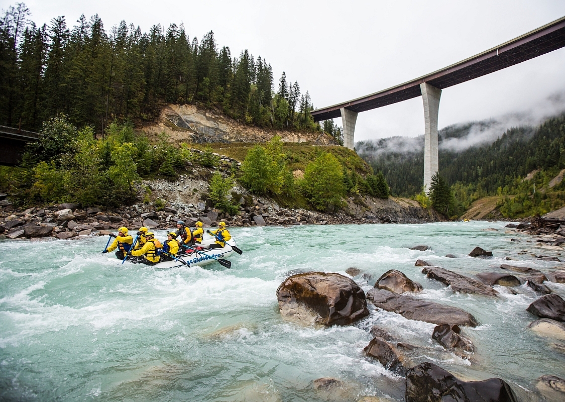 Rafting the Kicking Horse River.
