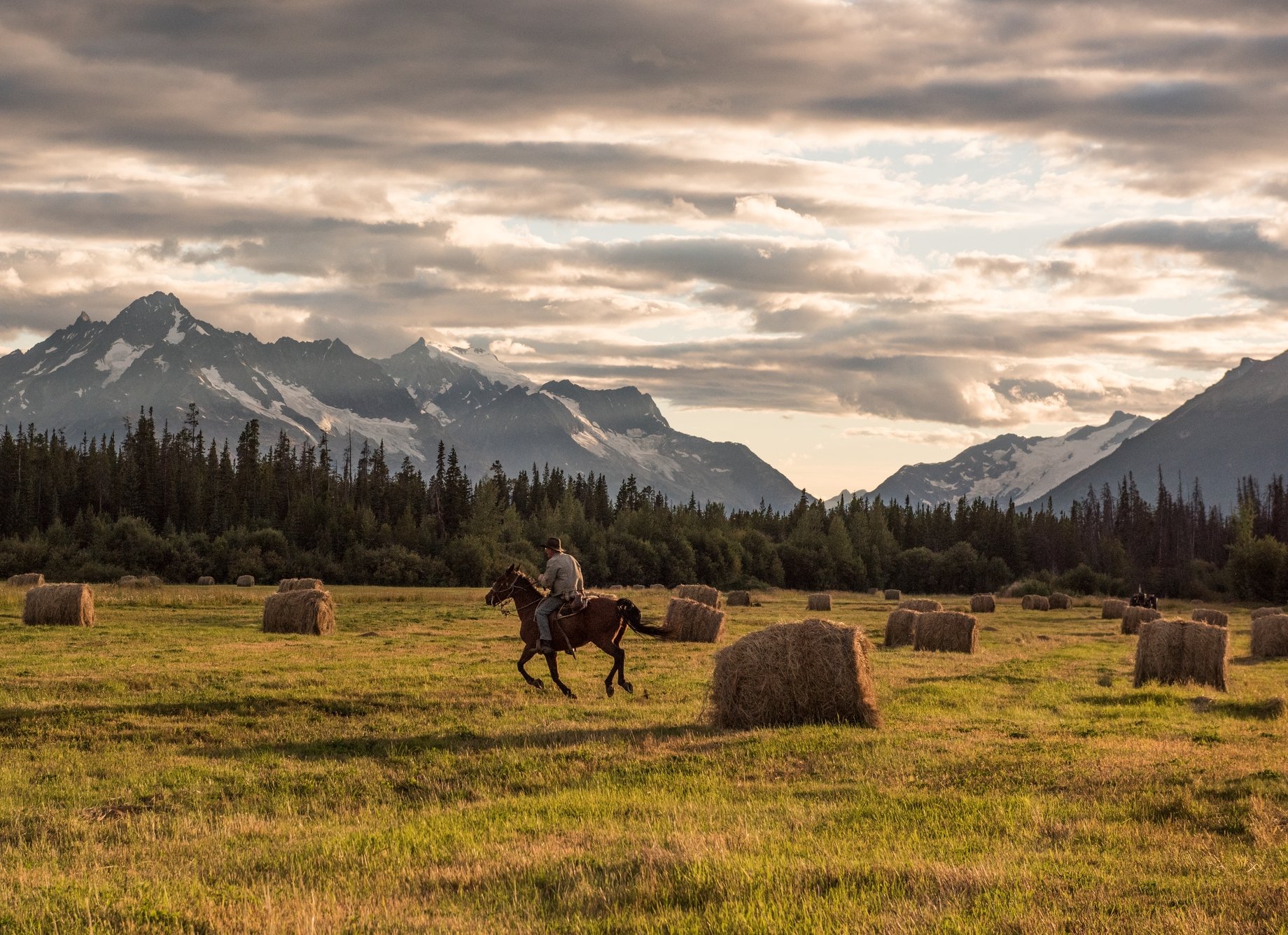 Horseback Riding at Bracewell's Alpine Wilderness Adventures above Tatlayoko Lake