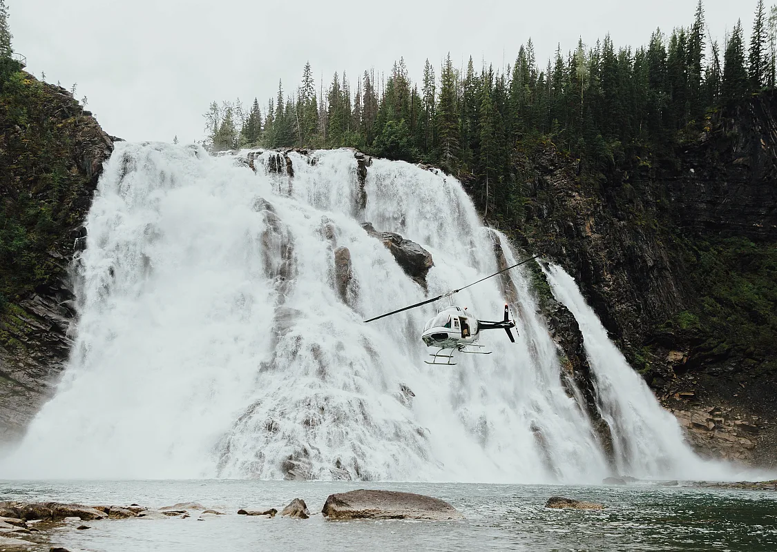Kinuseo Falls, Monkman Provincial Park, Tumbler Ridge UNESCO Global Geopark