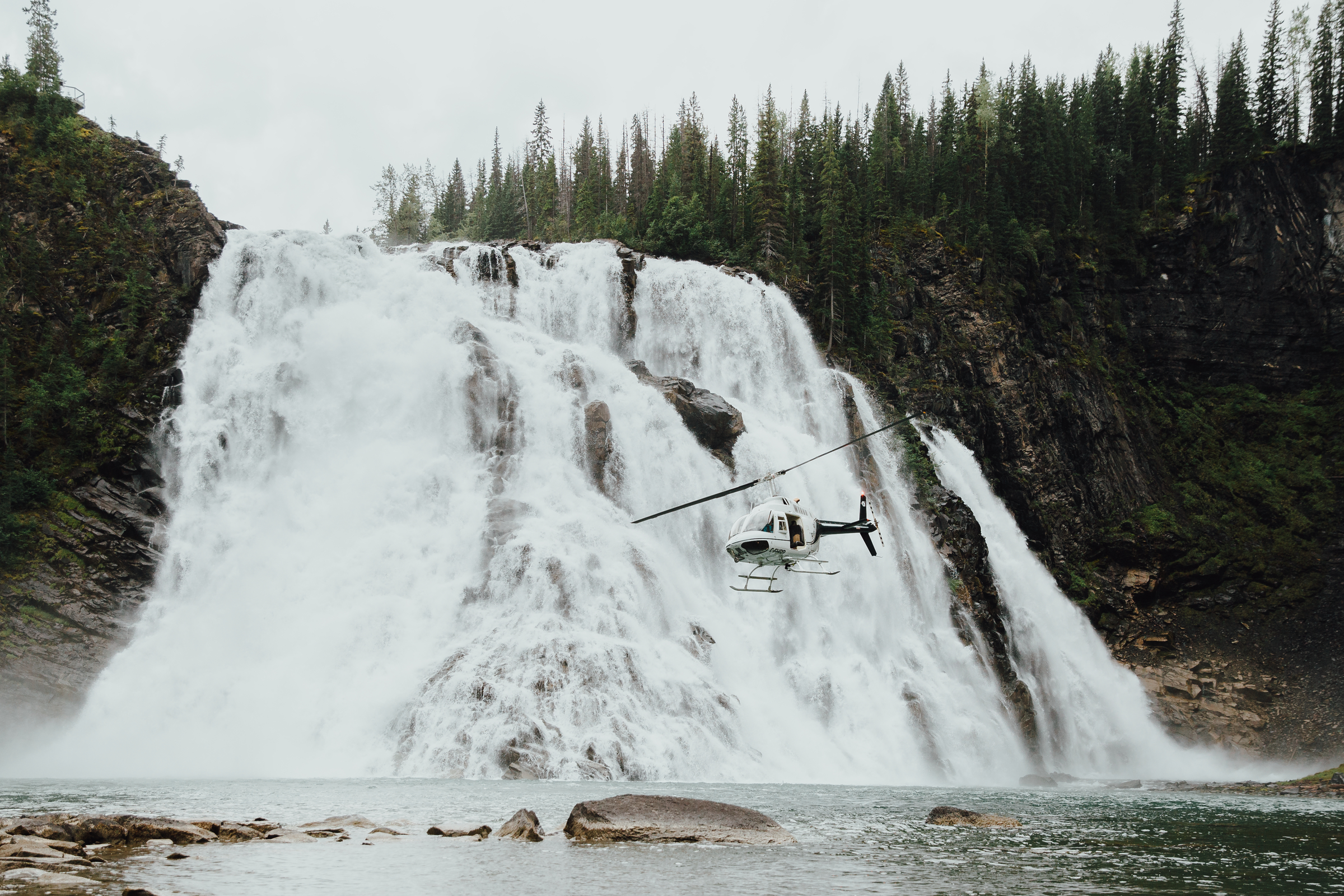 Kinuseo Falls, Monkman Provincial Park, Tumbler Ridge UNESCO Global Geopark