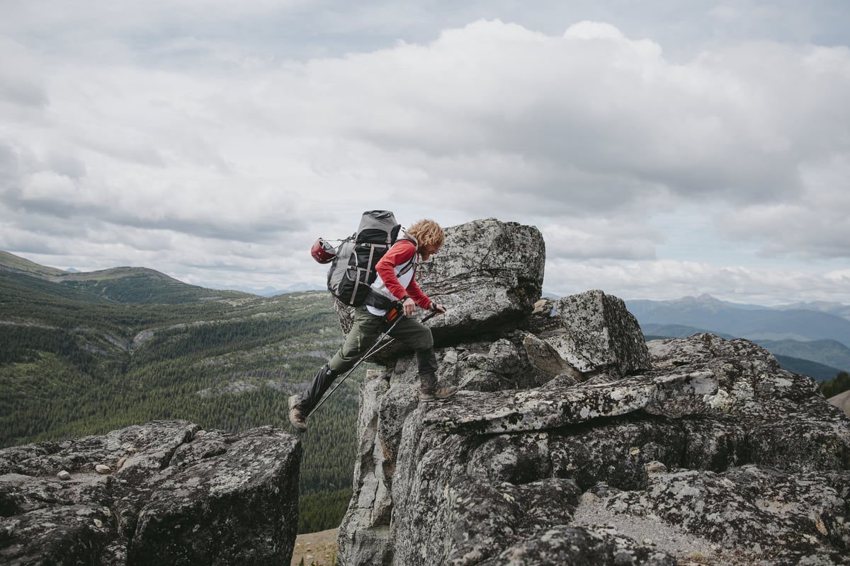 Shipyard Titanic Hiking Trail, on Mount Babcock, Tumbler Ridge UNESCO Global Geopark