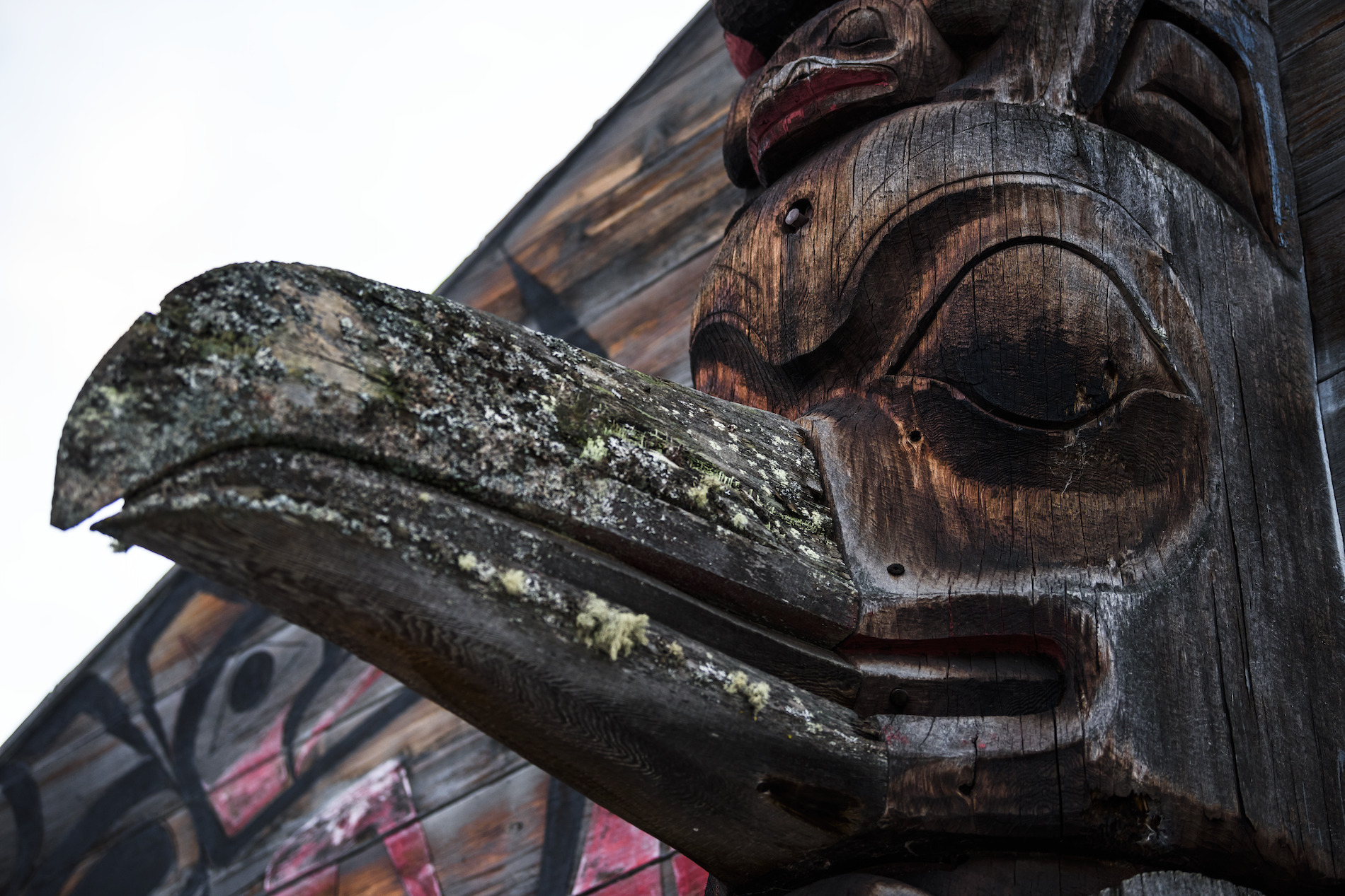 View of a carving
