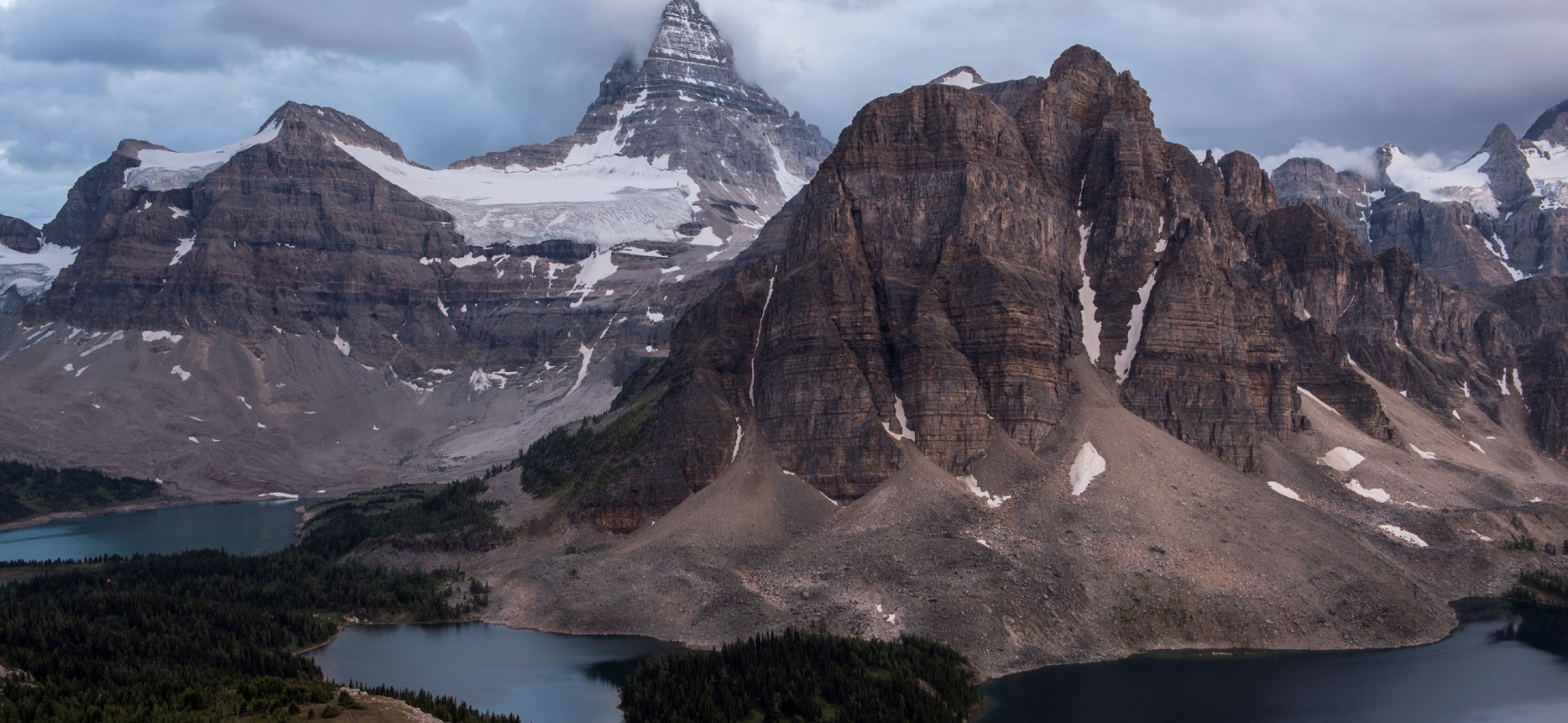Views of the Canadian Rockies taken from Mt. Assiniboine.