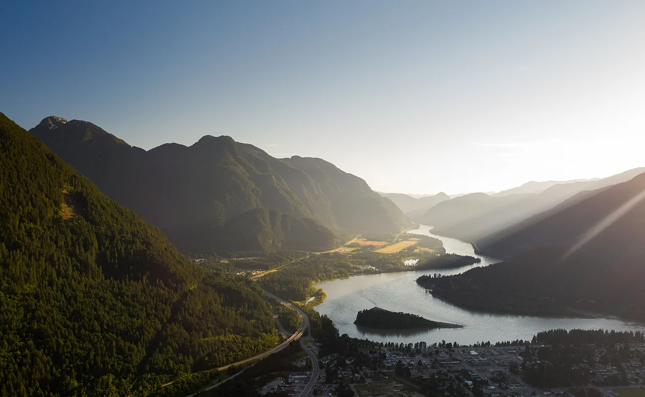Aerial view of high note trail