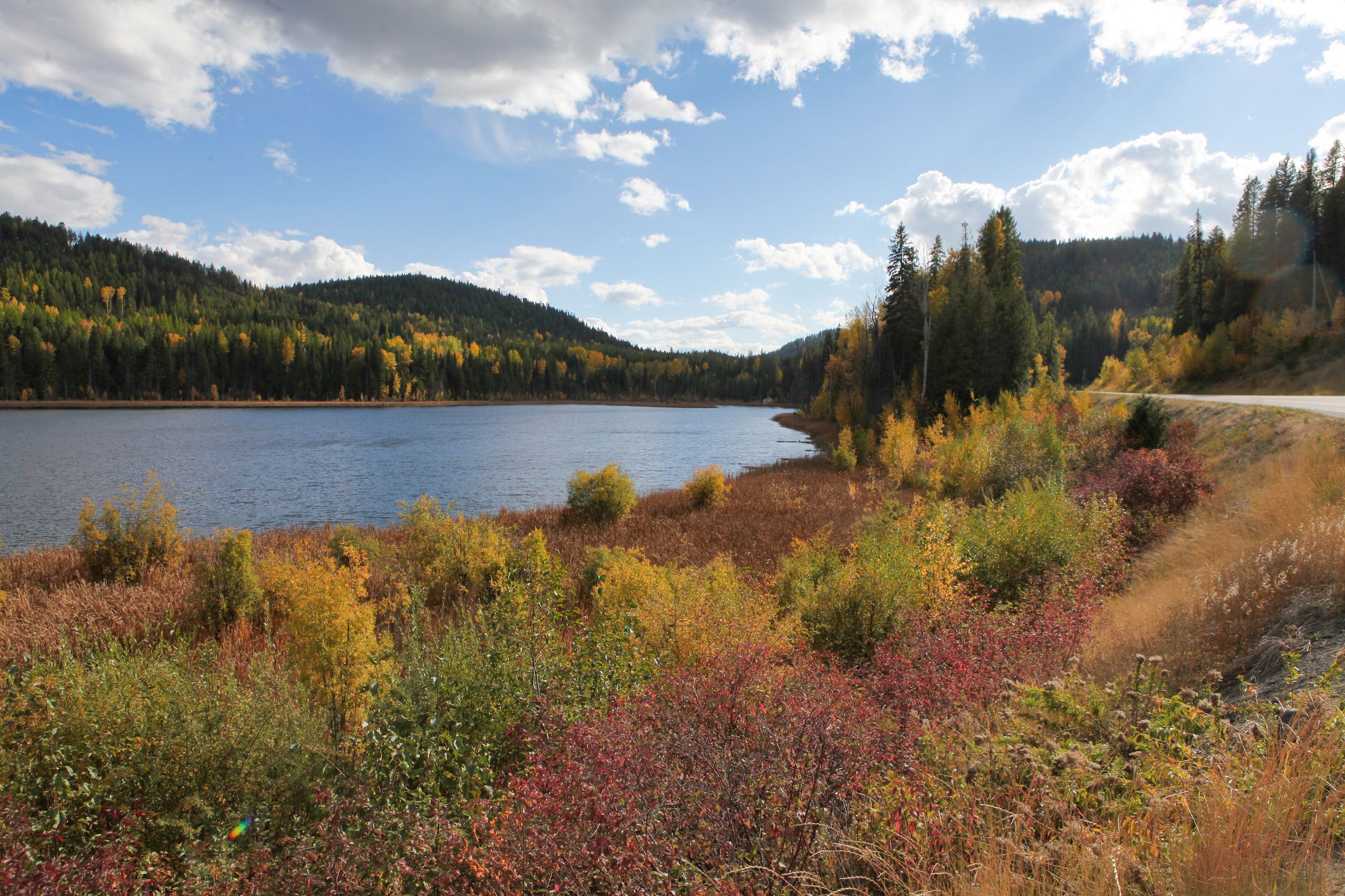 Fall colours on and around Wilgress Lake near Greenwood