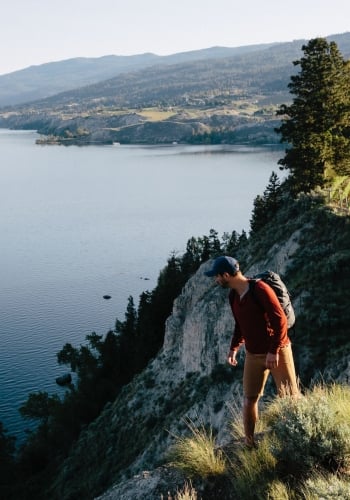 Okanagan Lake views with the Naramata Bench in the background