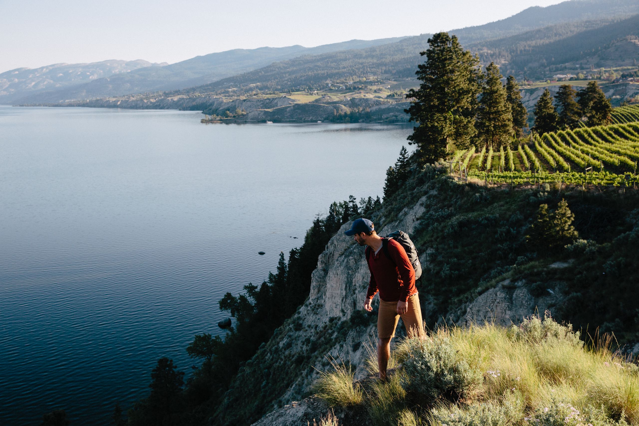 Okanagan Lake views with the Naramata Bench in the background