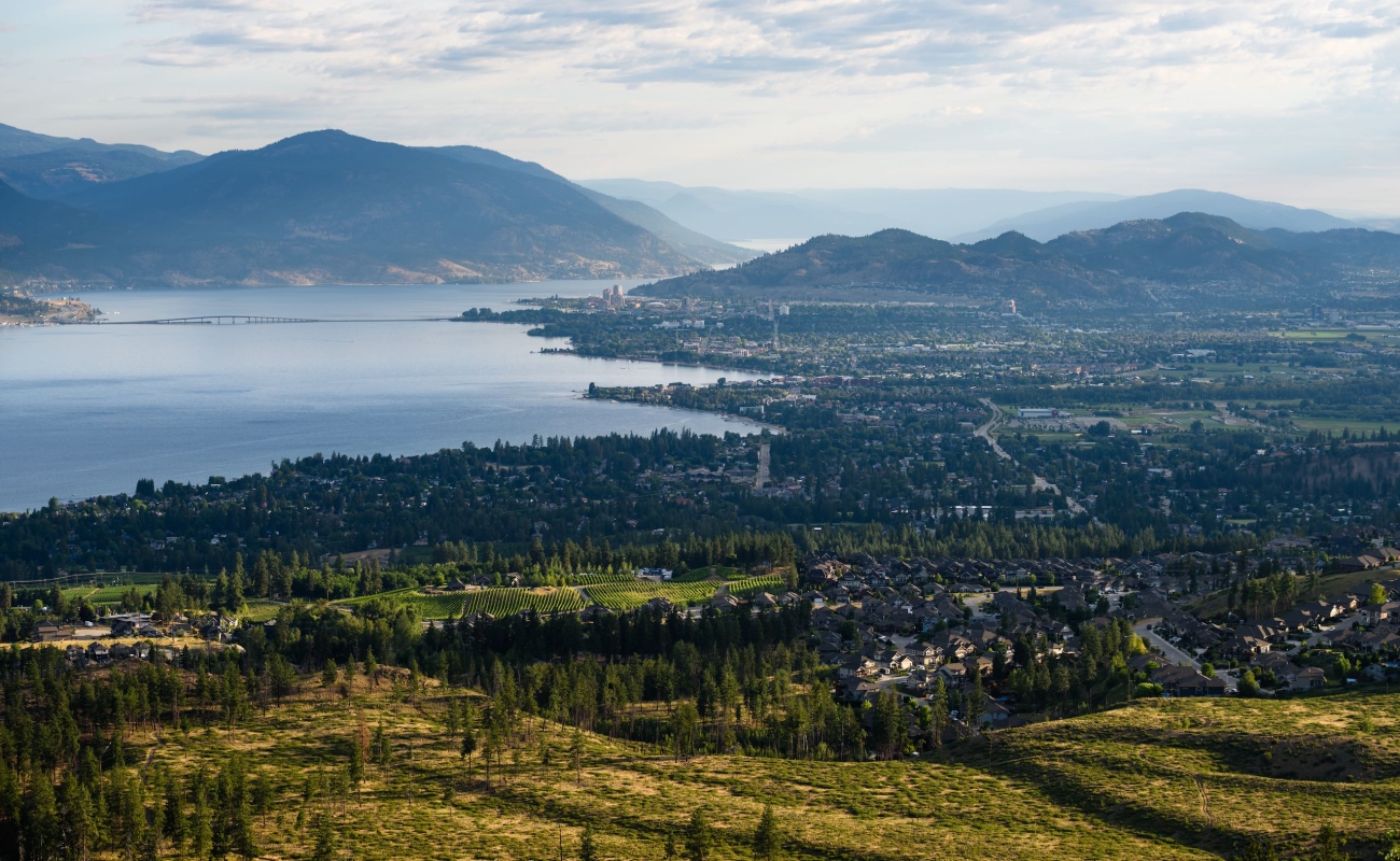 Kelowna Mountain overlooking Okanagan Lake