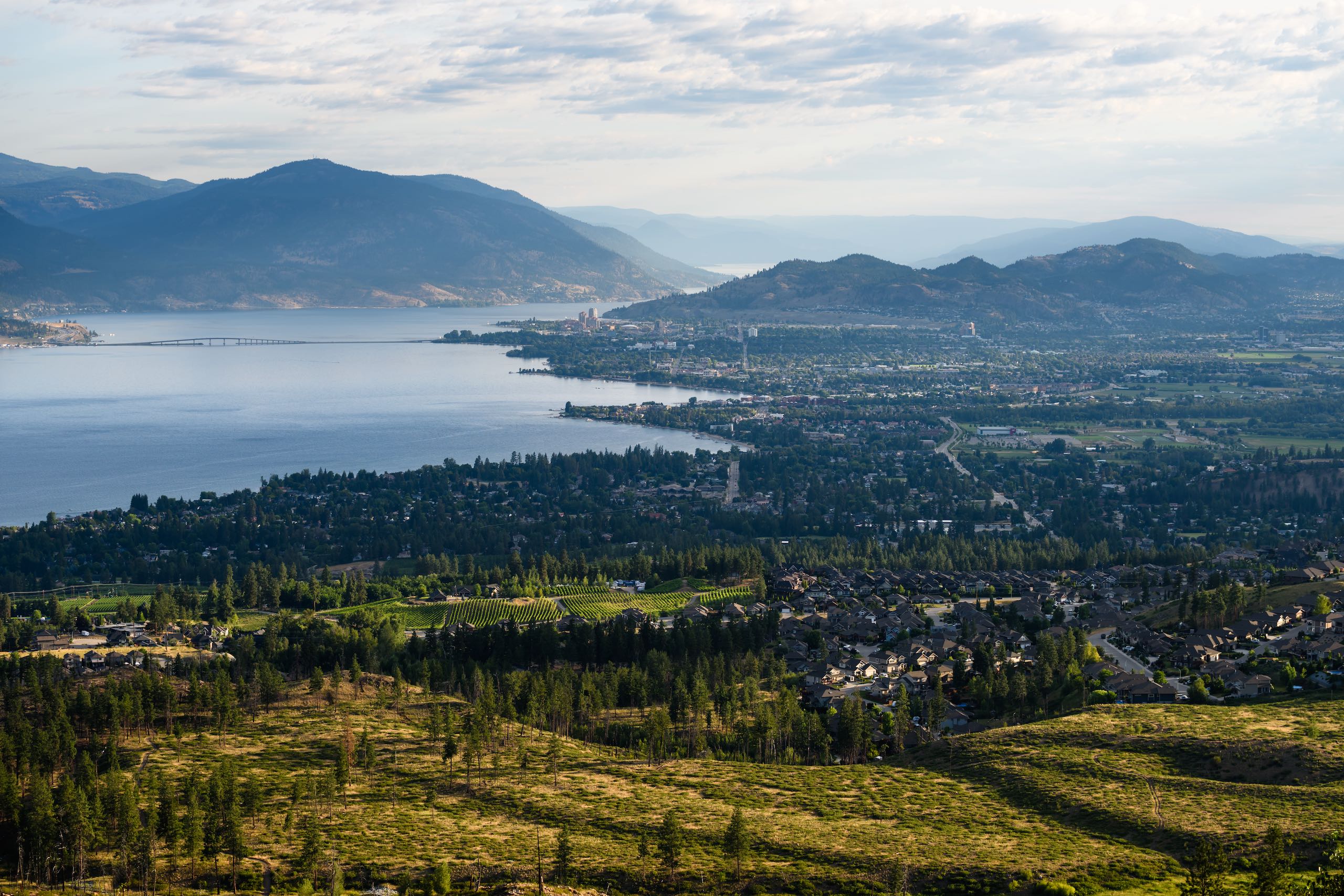Kelowna Mountain overlooking Okanagan Lake