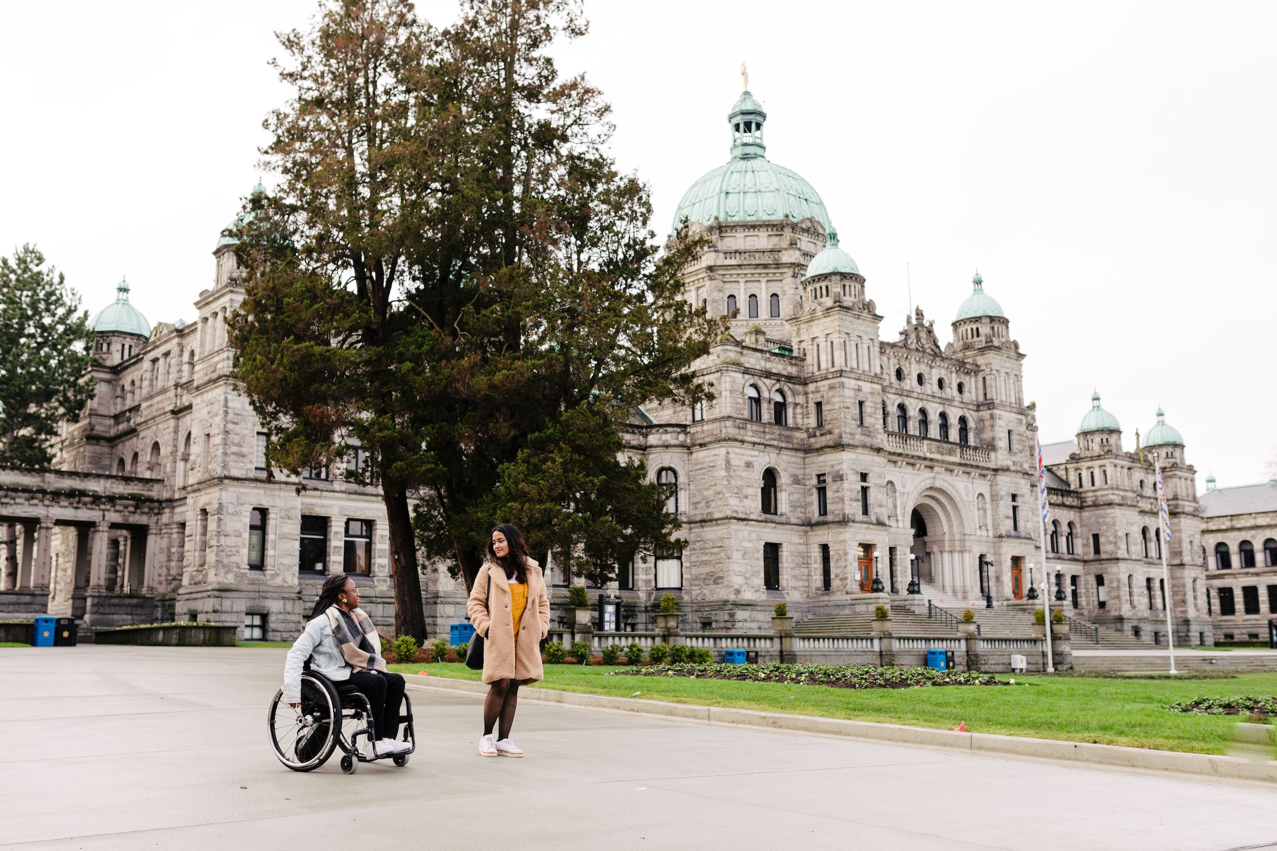 People visiting the Parliament Buildings