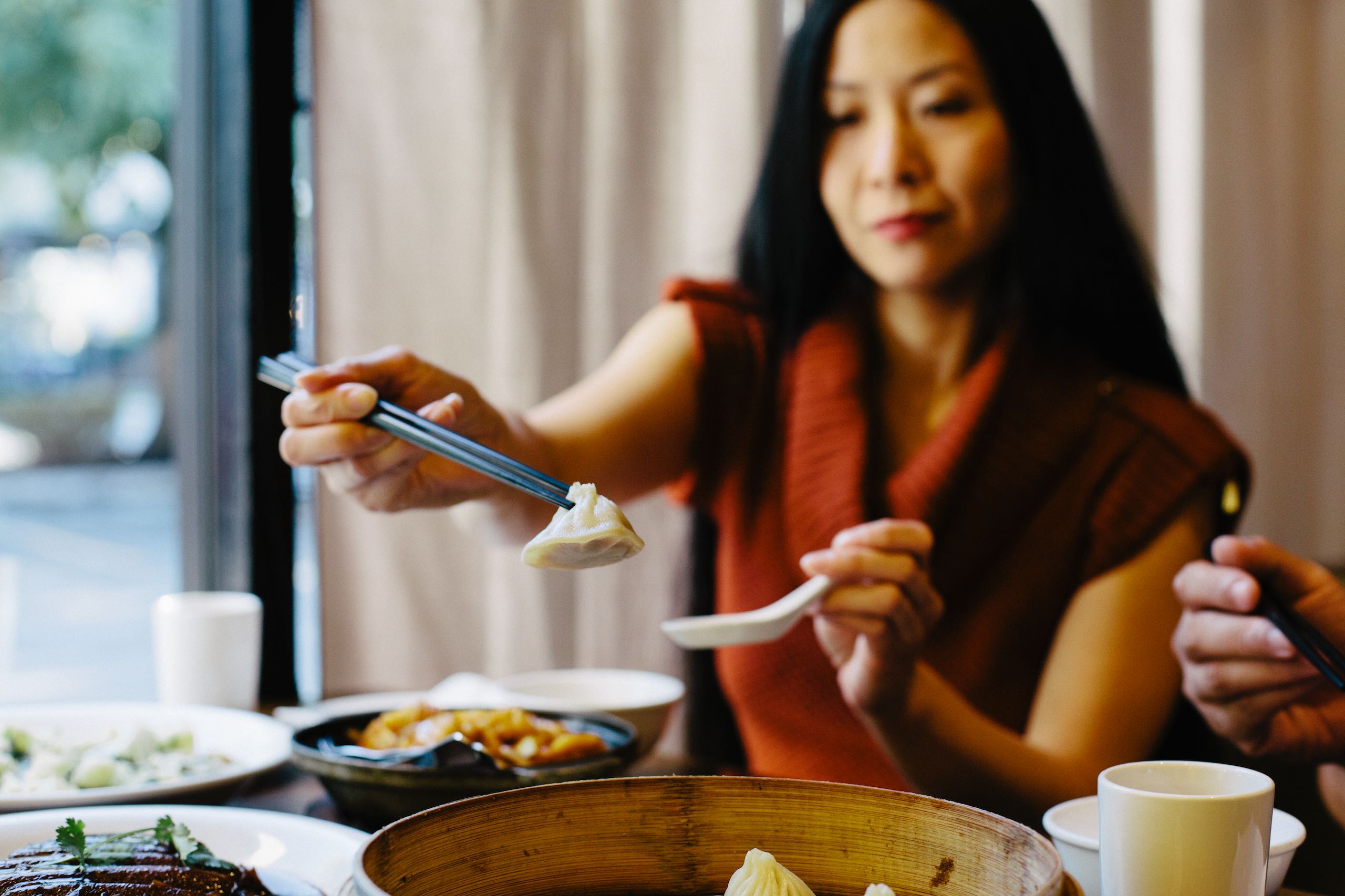 Dining at the Golden Village district in Richmond
