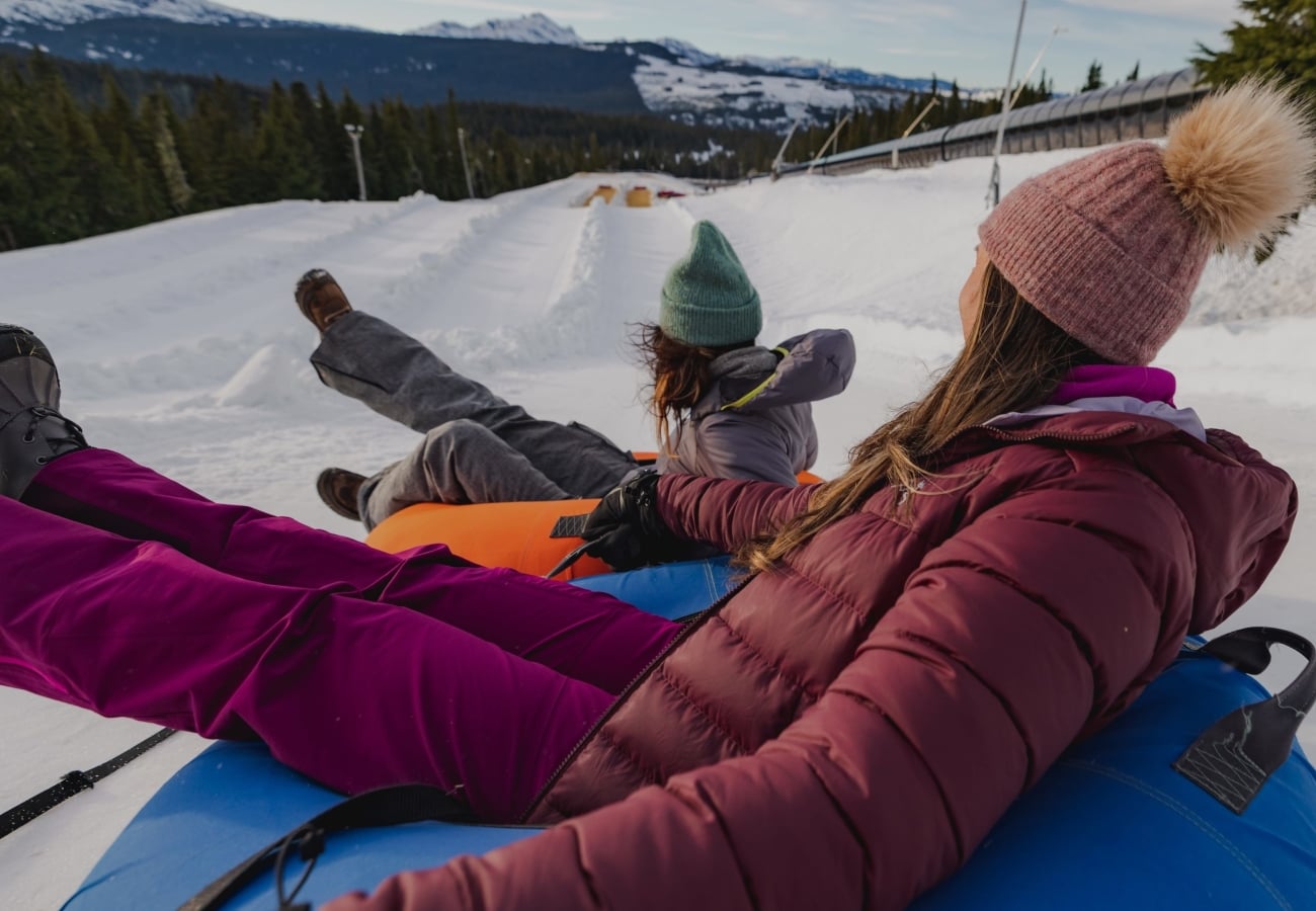 Tubing at Mount Washington Alpine Resort on Vancouver Island.