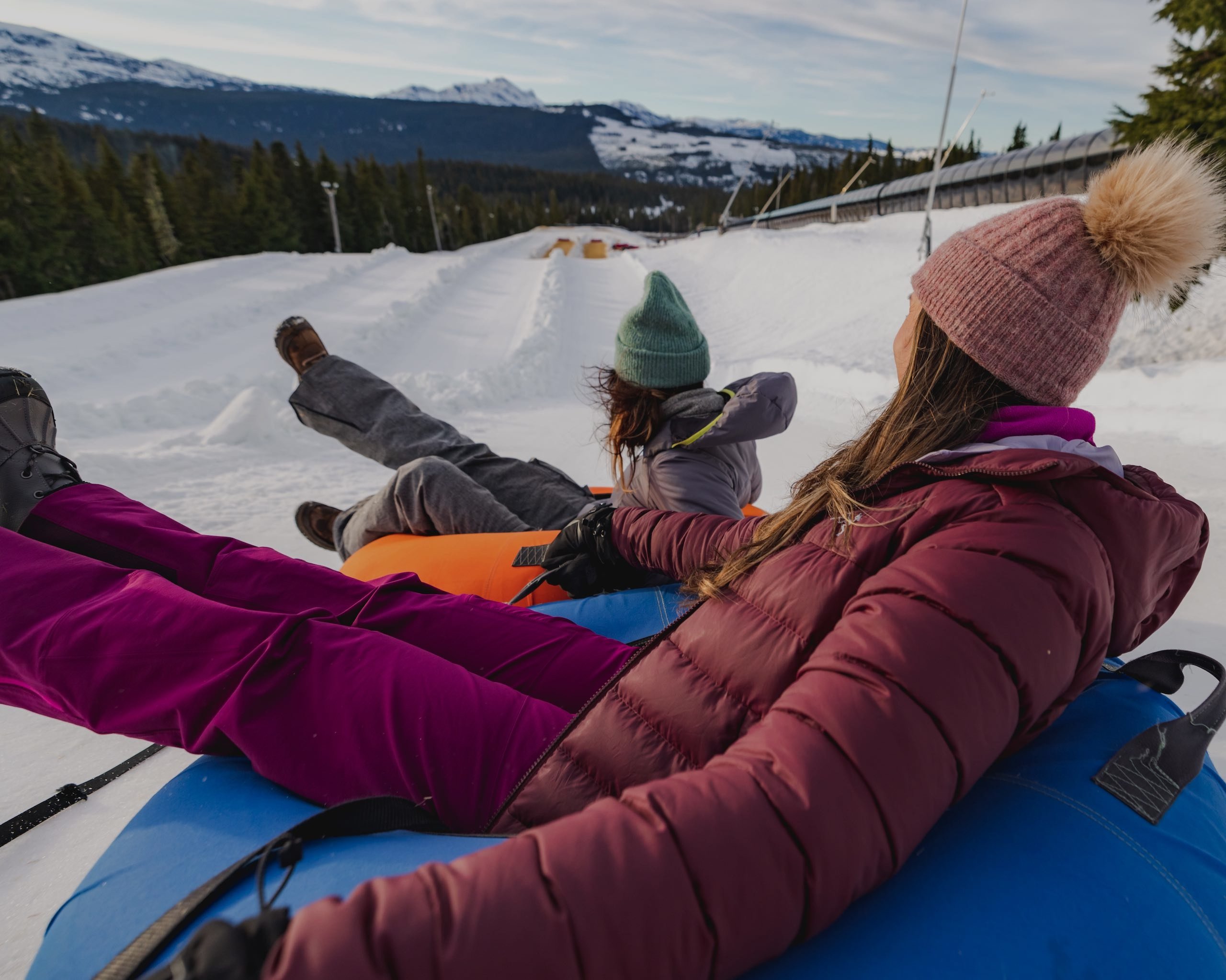 Tubing at Mount Washington Alpine Resort on Vancouver Island.