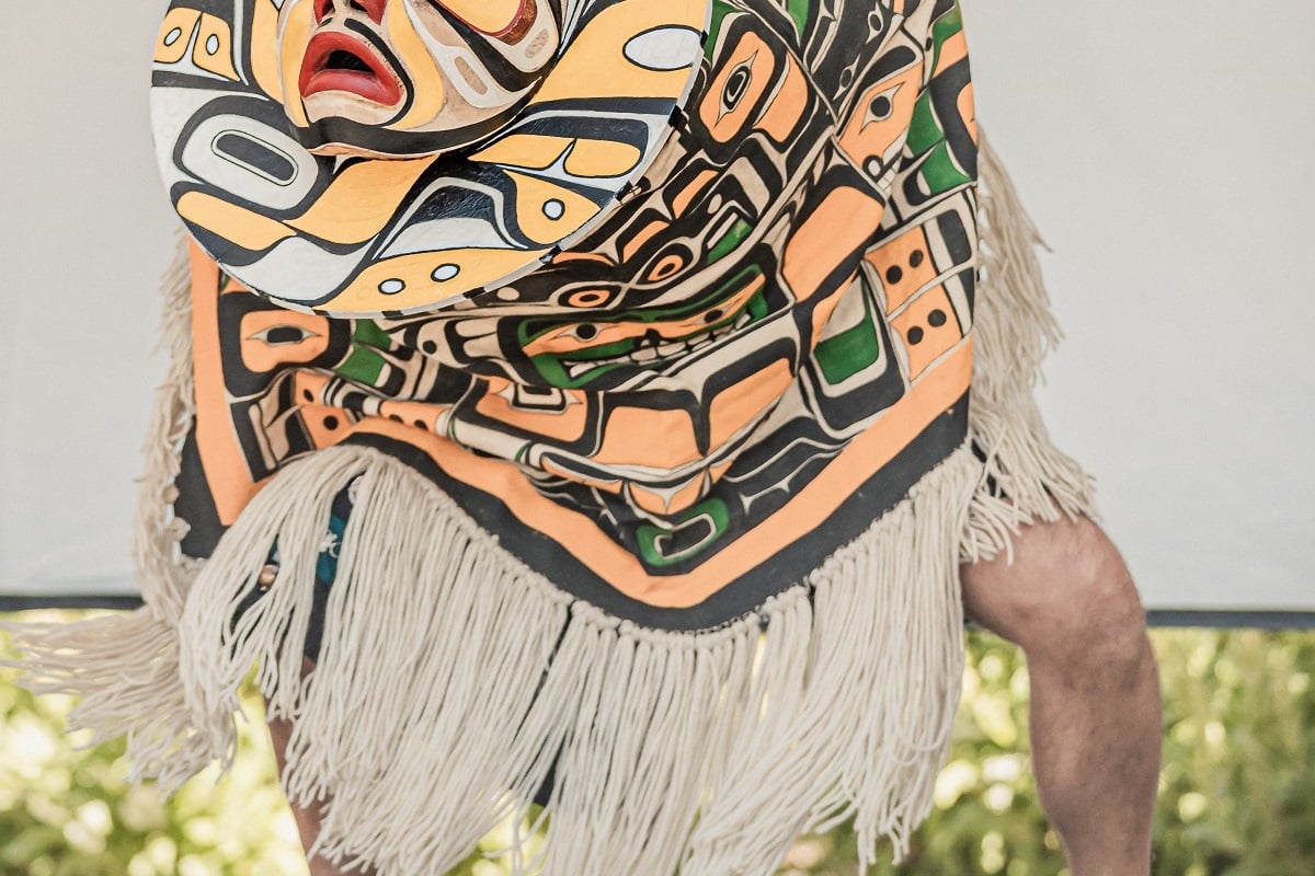 Kwakwaka’wak dancers at the Victoria Cultural Festival.