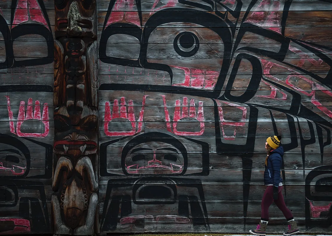 Ksan im Skeena Country im Nordwesten British Columbias, Kanada