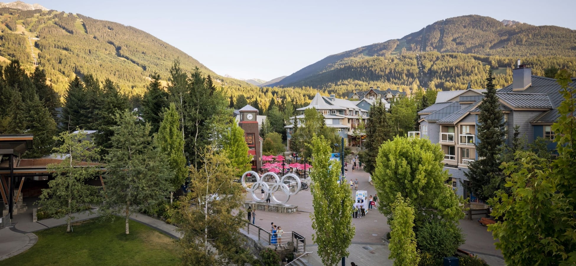 Vista aérea de un parque de Whistler