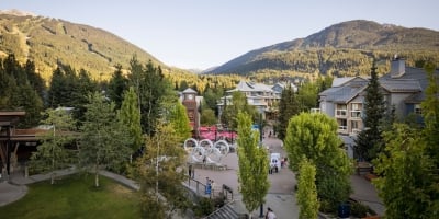 Aerial of a Whistler park